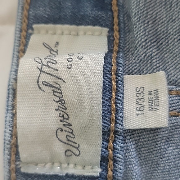 UNIVERSAL THREADS HIGH RISE SLIM STRAIGHT JEANS  16  BLUE - Picture 7 of 12